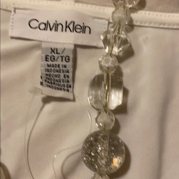 BNWT Calvin Klein soft white blouse women size XL - Picture 4 of 7
